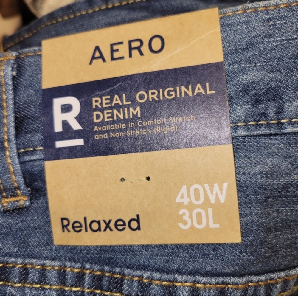 AEROPOSTLE MENS RELAXED FITJEANS LIGHT WASH NWT SIZE 40 - Picture 7 of 7
